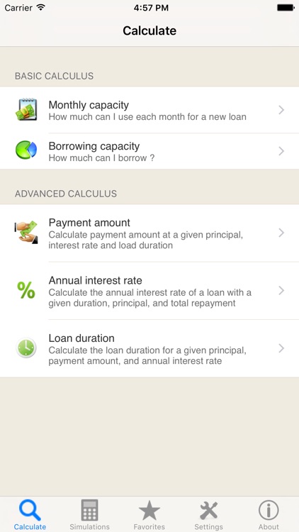iLoan, credit simulator