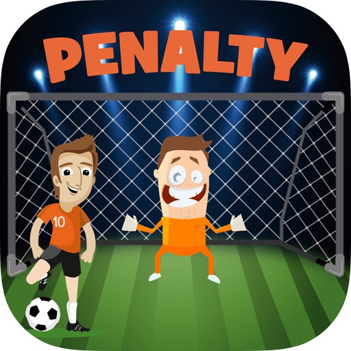 Penalty free kick shoot - penalties football or soccer game in Eurocup or World Championship Icon