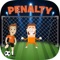 Penalty free kick shoot - penalties football or soccer game in Eurocup or World Championship
