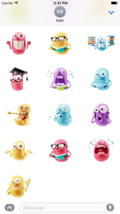 3D Back To School Smileys