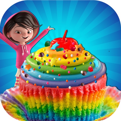 DIY Colorful Rainbow Cupcake Maker - Make & Bake Cupcakes With Bakery Chef Icon