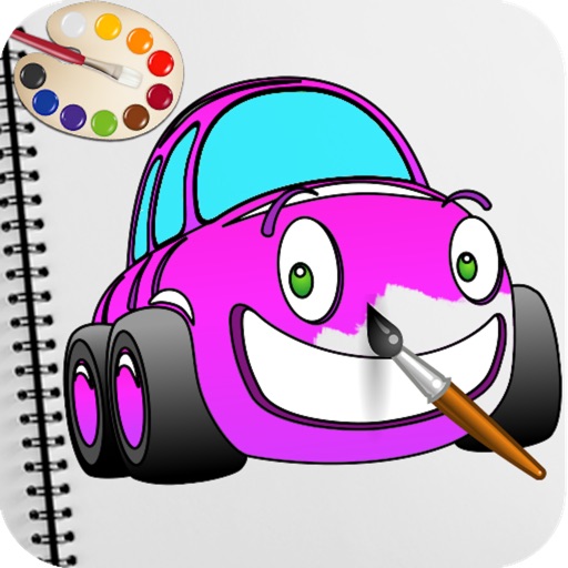 Coloring Book: Car Color Book Icon