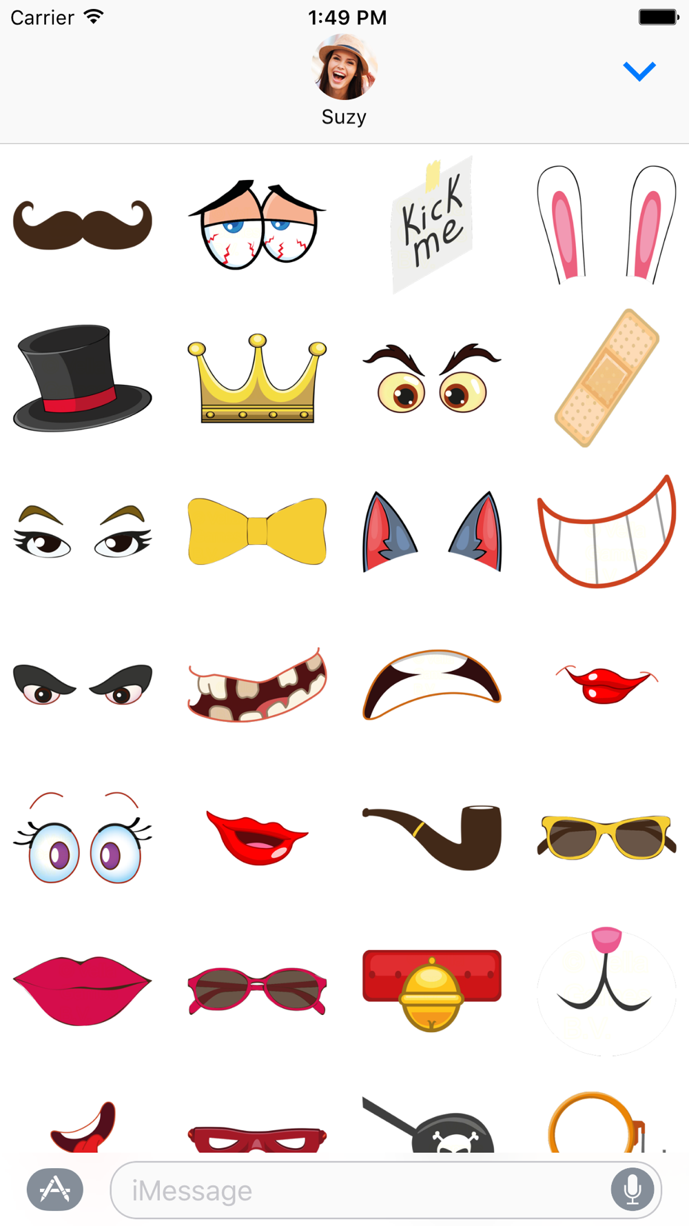 Funny Face  Creator Fun Stickers  for iMessage Download 