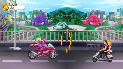 Girl Motorcycle Highway Rider screenshot 2