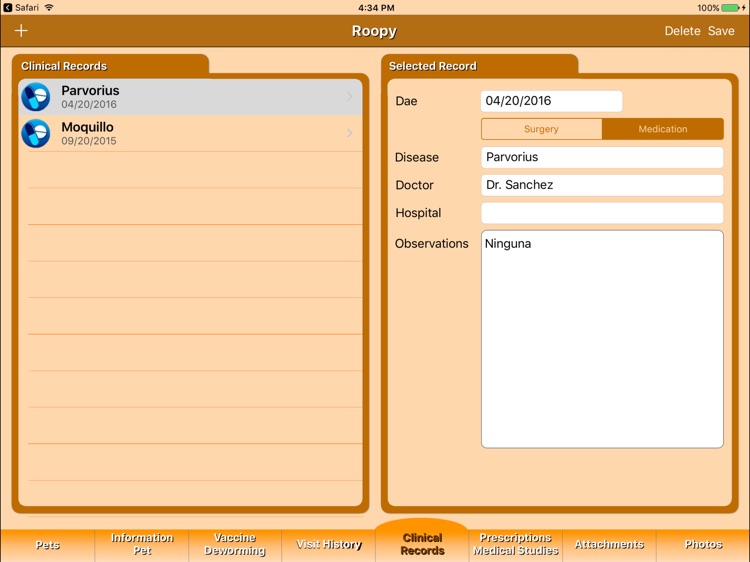 Pet's Veterinary Records screenshot-4