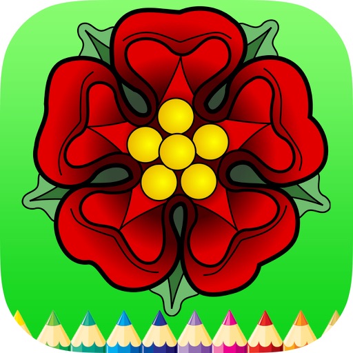 Coloring Book Folwer, Tree: Learn to draw & Paint Icon