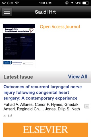 Saudi Heart Journal screenshot 2