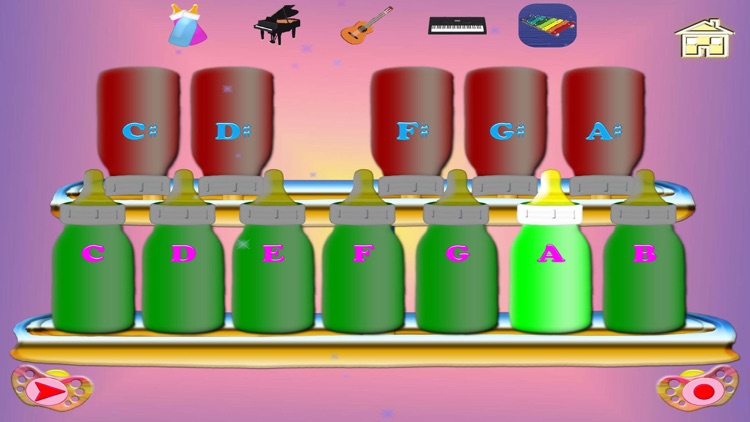 123 A Baby Bottles Piano - My First Piano For Kids screenshot-3