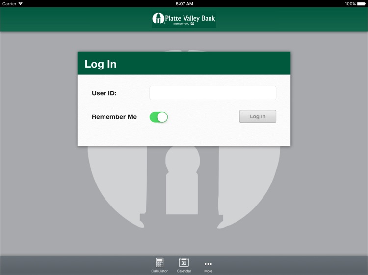 Platte Valley Bank Mobile Banking for iPad