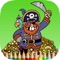 The Pirate Coloring Book HD for Children: Learn to paint and color a pirate ship and more
