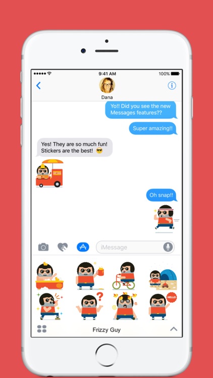 Frizzy Guy stickers by pecellele pencil
