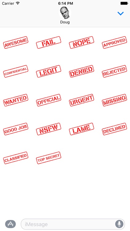 stamper ~ rubber stamp rejected sticker pack