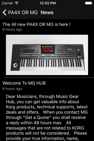 MG HUB screenshot 2
