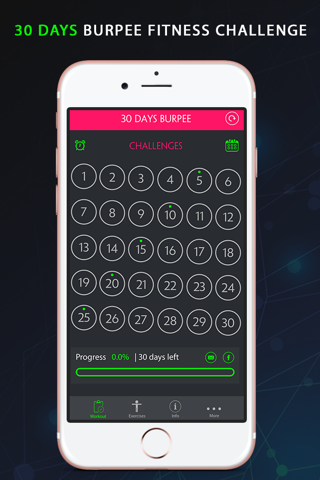30 Day Burpee Fitness Challenges Pro screenshot 2