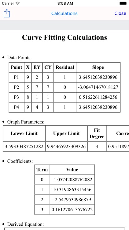 Curve Fit Graph Calculator screenshot-4