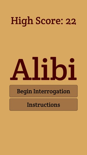 Alibi - Game of Interrogation