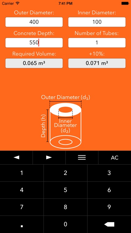 Concrete Help – Hole + Slab Volume Calculator