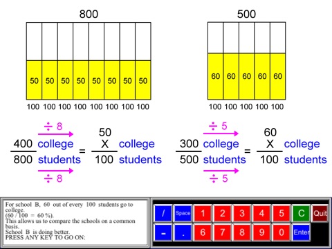 Math Galaxy Decimals, Proportions, % screenshot 3