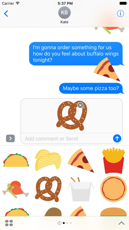 Fast Food Stickers Pack for iMessage screenshot-4