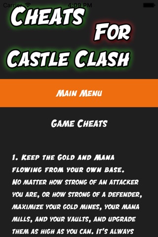 Cheats Guide For Castle Clash screenshot 2
