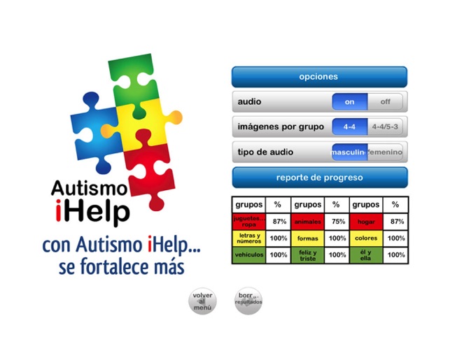 Autismo ihelp:
Desarrollar el aprendizaje de vocabulario.