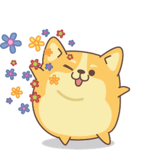 The Obesity Corgi Dog Animated Stickers