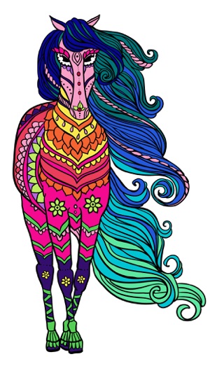 Mandalas Horses Coloring pages for adult