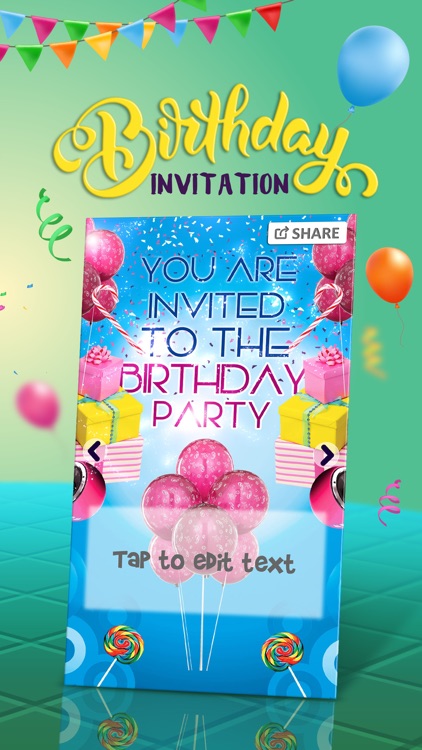 Birthday Party Invitations – e-Card Maker For 1st Birthday, Sweet 16 & 21st Birthday