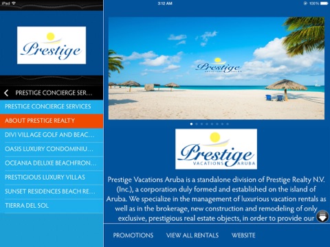 Prestige Vacations - Aruba screenshot 2