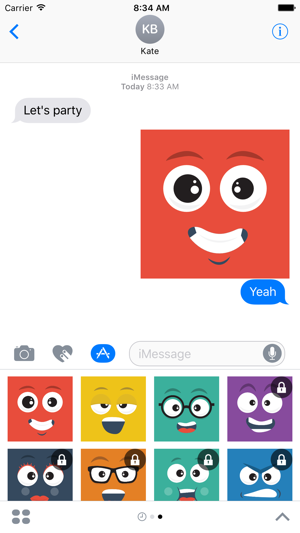 Square Face Stickers