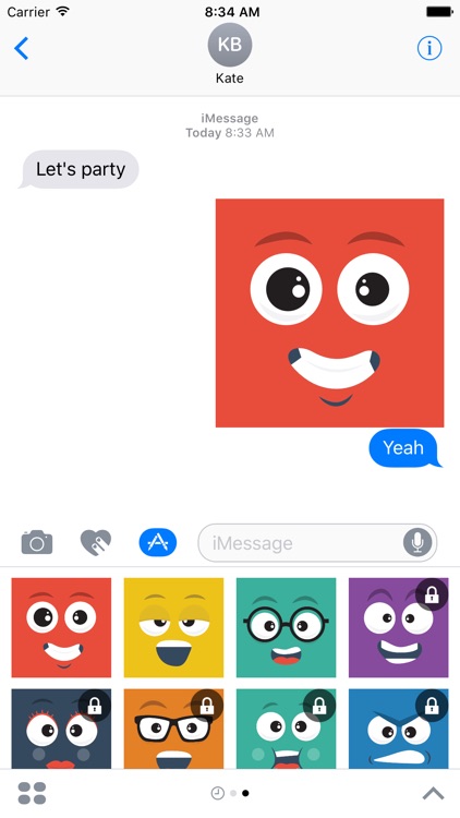 Square Face Stickers