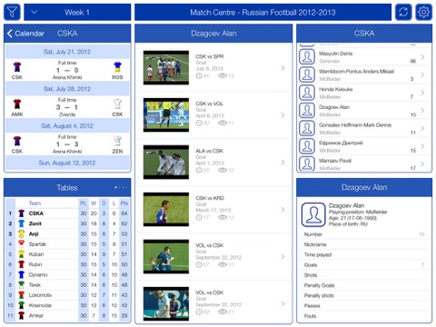 Russian Football 2012-2013 - Match Centre screenshot 3