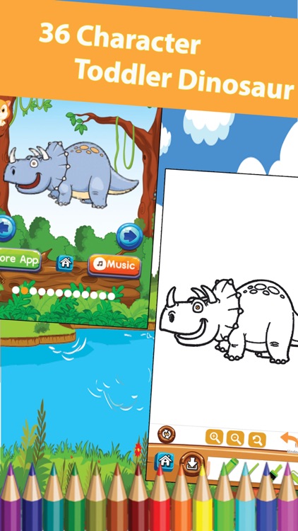 Dinosaur Coloring Book for Kids & Adults Games Hd