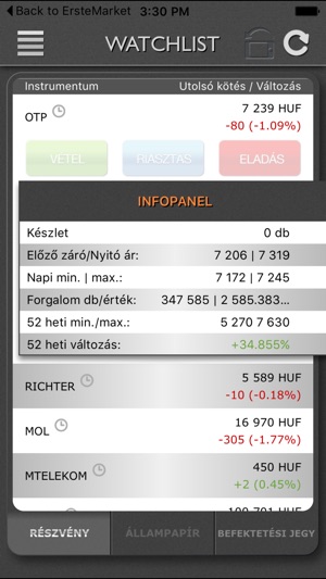 Portfolio Online Tőzsde mobil(圖3)-速報App