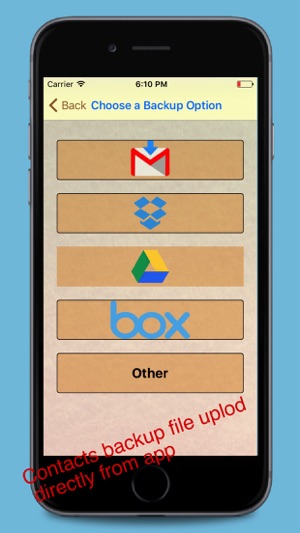 Contacts Backup - for Google drive, Box, Dropbox(圖3)-速報App