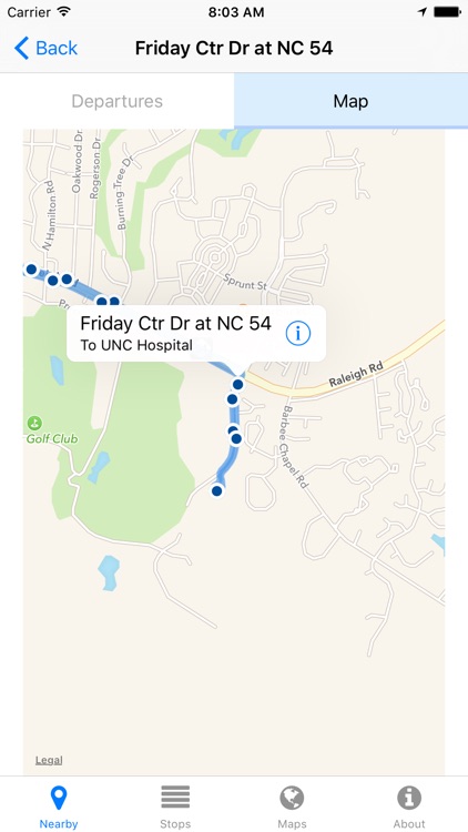 Chapel Hill Transit Now - Real-time Transit Arrivals