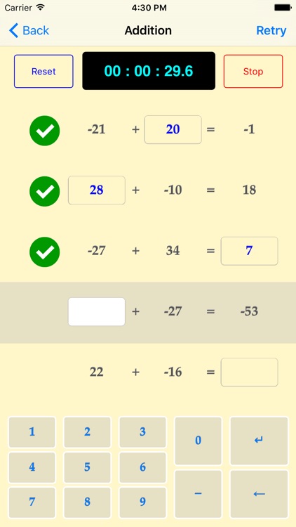 Negative Number Addition