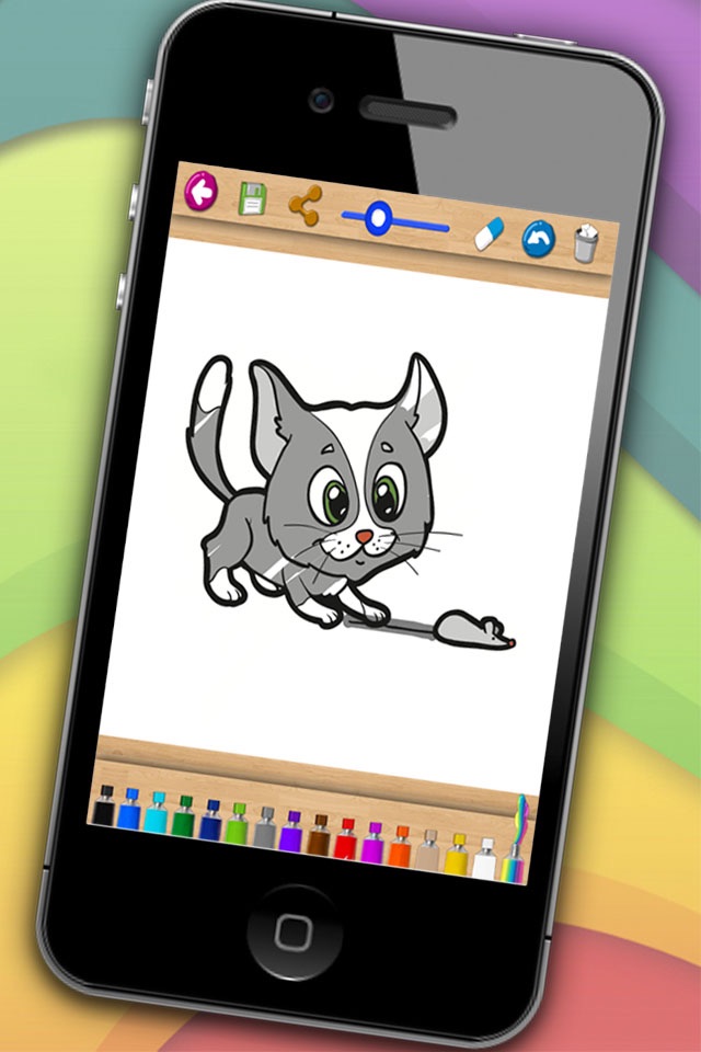 أرسم و لون القطط – كتاب تلوين الحيونات مع قطط ظريفة للأطفال screenshot 4