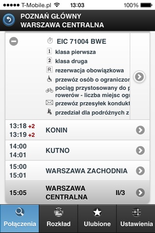 Rozkład Kolejowy screenshot 2