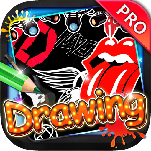 Paint and Draw Band Logos Coloring Books Pro iOS App