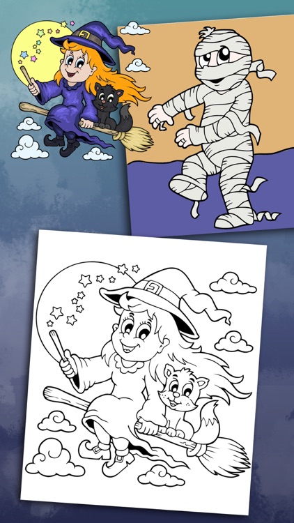 Halloween & monsters coloring pages for kids