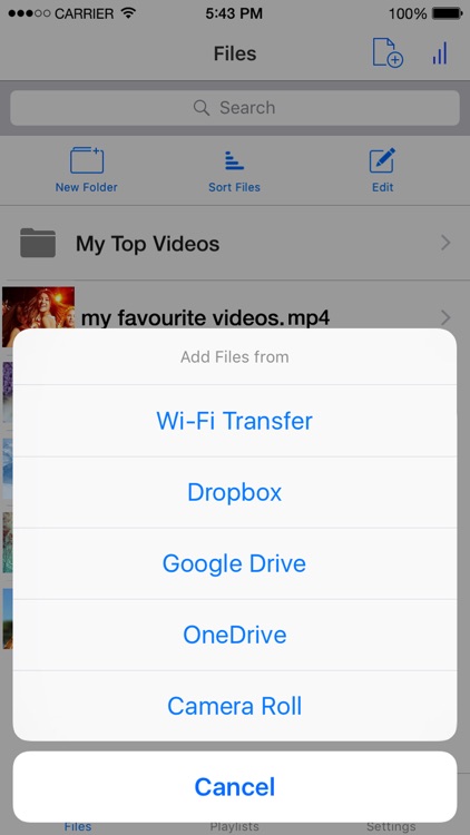 Free Video Player and File Manager for Clouds