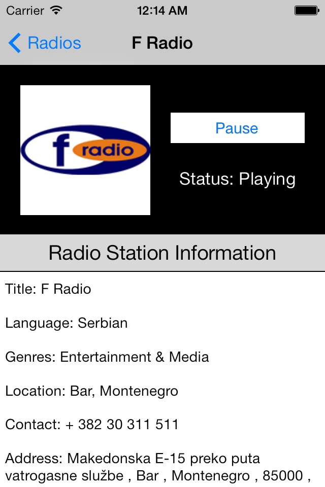 Montenegro Radio Live Player (Montenegrin) screenshot 3