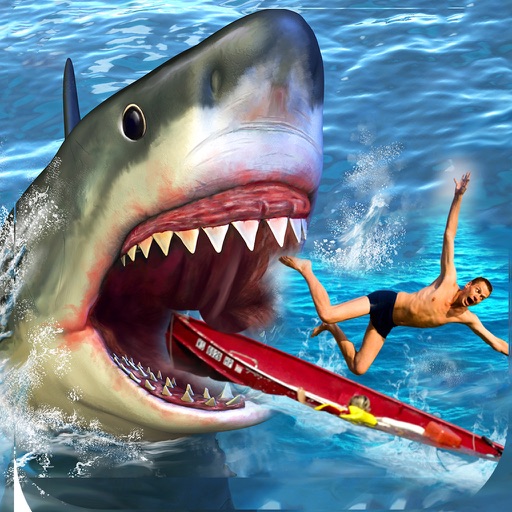 Shark Attack Simulator 3D Great white Fish fighting Icon