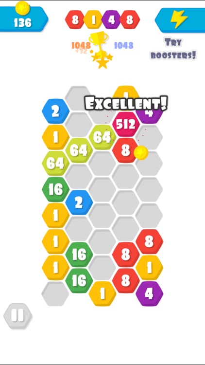 Hexic 2048 Match 3 Blast