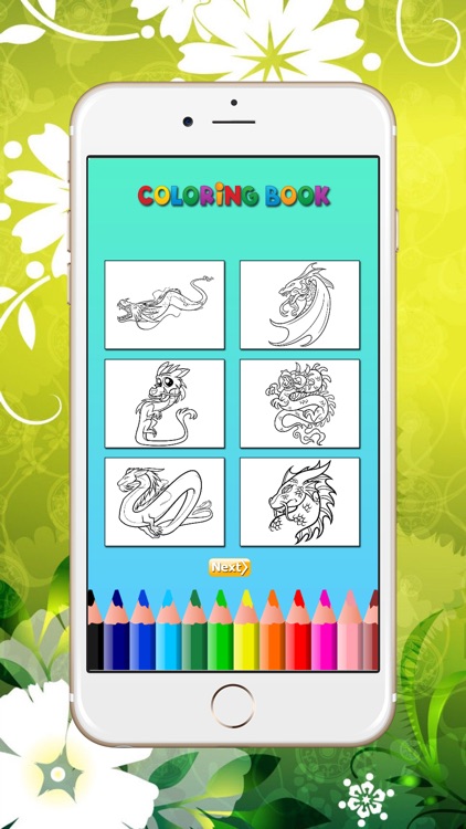 Coloring Book Dragon HD screenshot-4