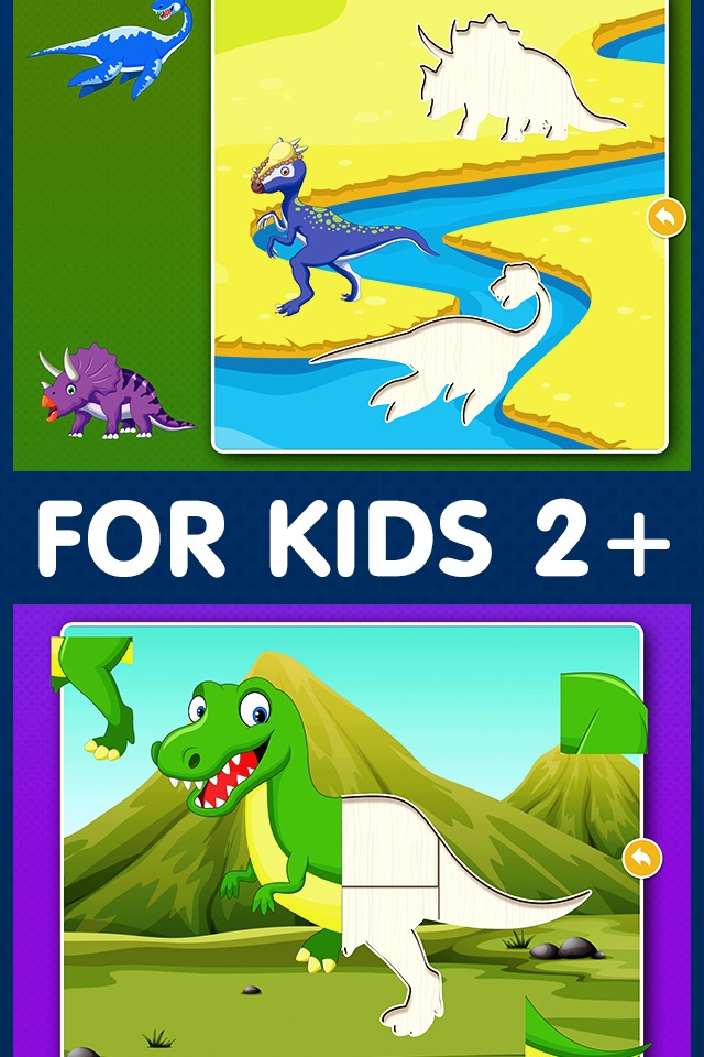 Kids Dinosaur Puzzle Games: Toddlers Free Puzzles screenshot 2