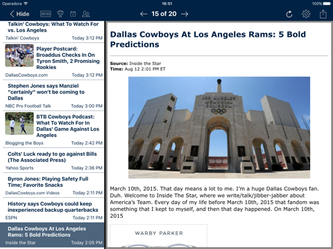 Football News - Dallas Cowboys - náhled