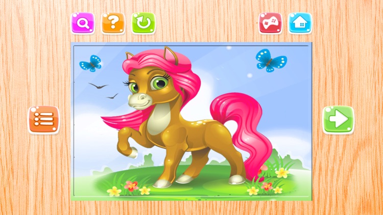 Cartoon Puzzle Pony Jigsaw Puzzles Box For Kids