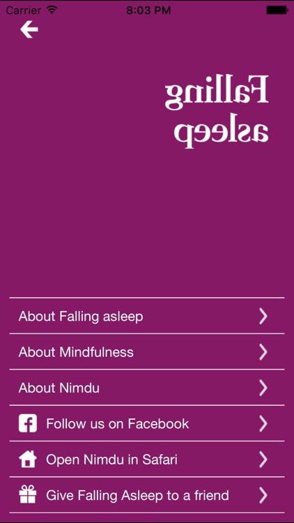 Falling asleep - Mindfulness